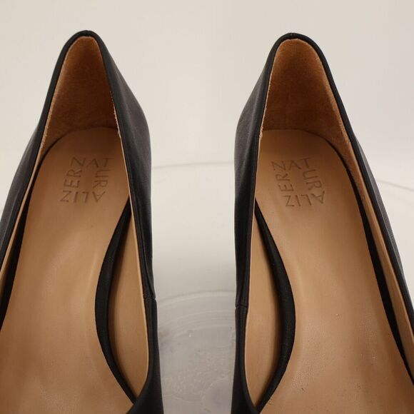 Naturalizer Womens Warner Square Toe Pumps Block Heel Black Faux Leather Size 10 - Picture 4 of 11